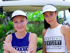 Two Golfing Teens Are Ready To Show Us Their Ravishing Pussies